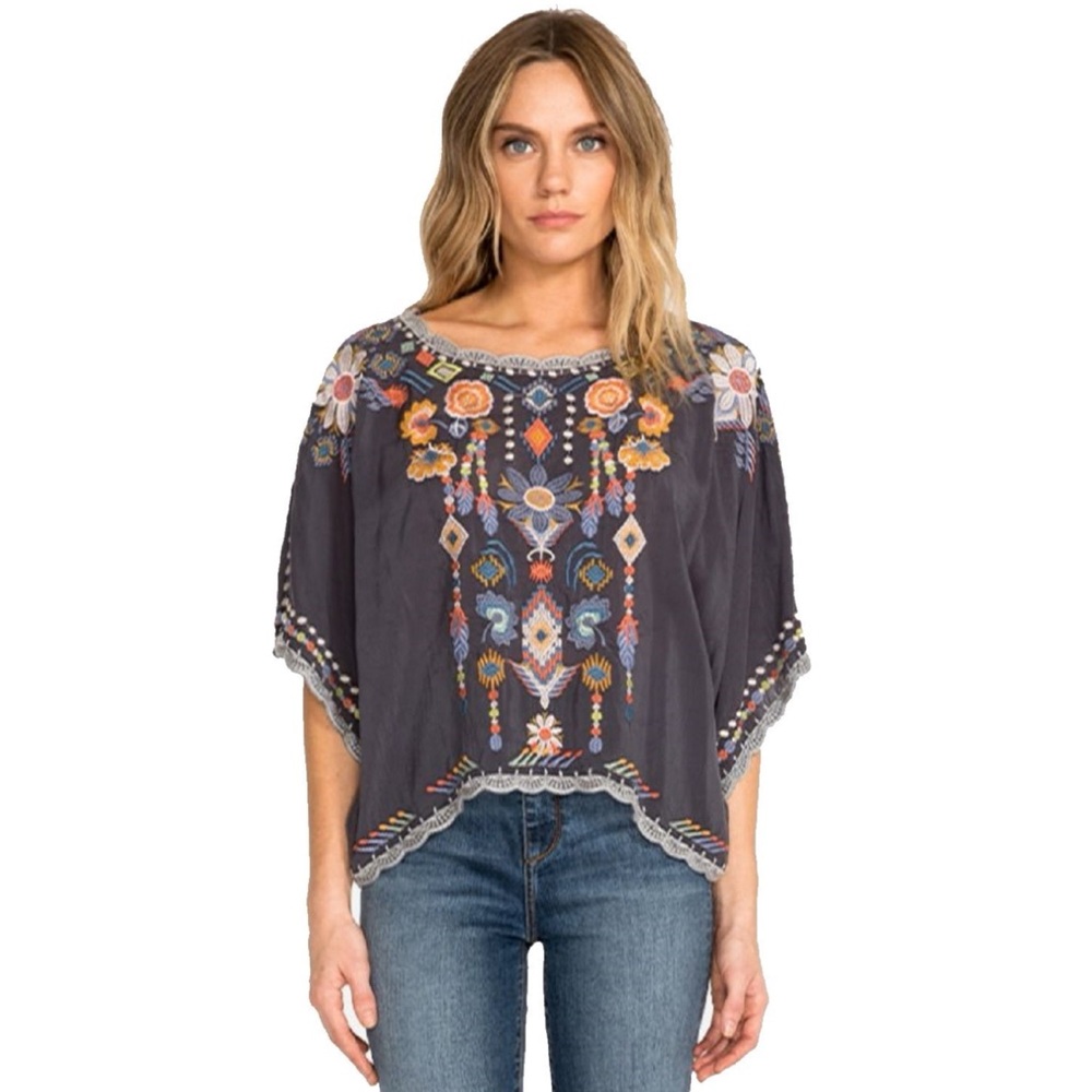 Johnny Was Caspian Cropped Top XL